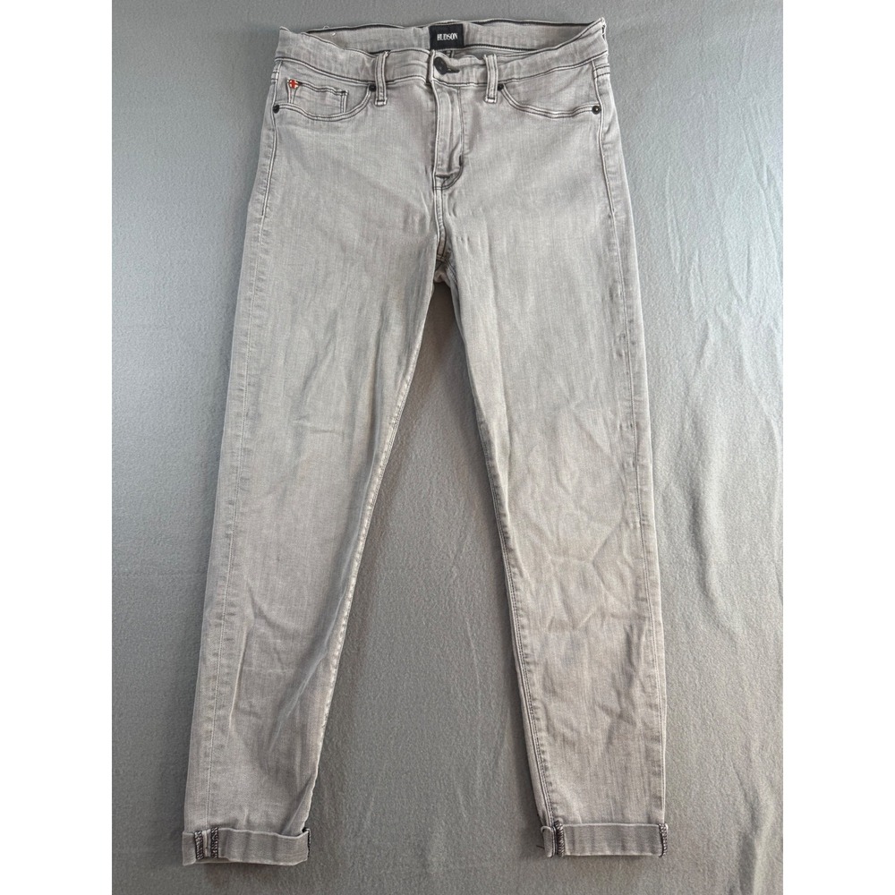 Hudson Jeans Harkin Crop Skinny Grey Denim Pants Women Size 31
